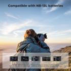 NB-13L CB-2LH Battery Charger for Canon: Compatible with CB-2LHT G1X G1 X Mark III G5X G5X Mark II G7X G7X Mark II III G9X G9X Mark II SX620 SX720 SX730 SX740 HS Digital Camera
