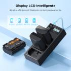 Caricabatterie K&F CONCEPT LP-E6P (confezione da 3), batteria da 2400 mAh per R6 Mark III, compatibile con fotocamere Canon R6 Mark II III, R5 Mark II, C50, R6V, R5 R6 R7, 5D 6D 7D Mark II