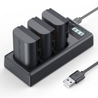 K&F CONCEPT 3-Pack LP-E6P Battery Charger, 2400mAh R6 Mark III Battery Compatible with Canon R6 Mark II III, R5 Mark II, C50, R6V, R5 R6 R7, 5D 6D 7D Mark II Cameras