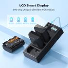 K&F CONCEPT 3-Pack LP-E6P Battery Charger, 2400mAh R6 Mark III Battery Compatible with Canon R6 Mark II III, R5 Mark II, C50, R6V, R5 R6 R7, 5D 6D 7D Mark II Cameras