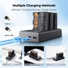 K&F CONCEPT 3-Pack LP-E6P Battery Charger, 2400mAh R6 Mark III Battery Compatible with Canon R6 Mark II III, R5 Mark II, C50, R6V, R5 R6 R7, 5D 6D 7D Mark II Cameras
