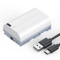 K&F CONCEPT LP-E6P Battery, 2520mAh USB-C R6 Mark III Battery Compatible with Canon EOS R5 Mark II, C50, R6V R6 R7, 5D 5DS R 6D 7D 60D 70D 80D 90D Cameras, 2.5h Fast Full Charging, Fully Decoded