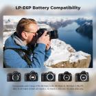 K&F CONCEPT LP-E6P Battery, 2520mAh USB-C R6 Mark III Battery Compatible with Canon EOS R5 Mark II, C50, R6V R6 R7, 5D 5DS R 6D 7D 60D 70D 80D 90D Cameras, 2.5h Fast Full Charging, Fully Decoded