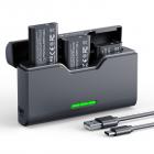 K&F CONCEPT NP-BX1 Battery and Charger Set Compatible with Sony ZV-1 ZV-1 II Cyber-Shot DSC-HX80 HX90V HX95 HX99 RX1 RX1 RX1R II