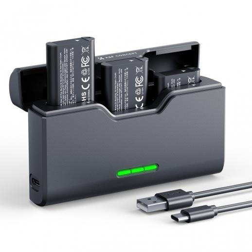 K&F CONCEPT NP-BX1 Battery and Charger Set Compatible with Sony ZV-1 ZV-1 II Cyber-Shot DSC-HX80 HX90V HX95 HX99 RX1 RX1 RX1R II