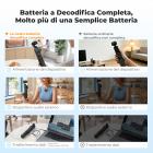 Impugnatura con batteria a ricarica rapida K&F CONCEPT da 5000 mAh per Osmo Pocket 3/4, impugnatura Power Grip da 20 W, connessione diretta per microfono wireless, filettatura per treppiede da 1/4", controllo intelligente della temperatura e cell