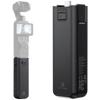 K&F CONCEPT 5000mAh Fast Charging Battery Handle for Osmo Pocket 3/4, Power Grip with 20W, Wireless Mic Direct Connection, 1/4" Tripod Thread, Smart Temp Control & Original Battery Cells