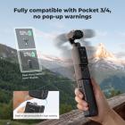K&F CONCEPT 5000mAh Fast Charging Battery Handle for Osmo Pocket 3/4, Power Grip with 20W, Wireless Mic Direct Connection, 1/4" Tripod Thread, Smart Temp Control & Original Battery Cells