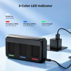 K&F CONCEPT 3-Pack LP-E6NH Replacement Batteries and 20W Fast Charger Compatible with EOS R7, R5/R6 Mark II, 5D Mark II/III/IV, 6D/7D Mark II, R5, R6, 60D/70D/80D/90D etc.