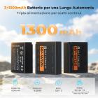 Confezione da 3 batterie K&F CONCEPT NP-W126 e caricabatterie XT30III con LED da 20 W potenziato NP-W126S, compatibile con le fotocamere Fujifilm X100vi, X100V, XM5, XE5, XT30II, XT30, X Half, XS10, XT20, XE4, A5.