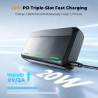 K&F CONCEPT 3-Pack NP-W126 Battery and Upgraded 20W LED NP-W126S XT30III Battery Charger Compatible with Fujifilm X100vi, X100V, XM5, XE5, XT30II, XT30, X Half, XS10, XT20, XE4, A5 Cameras