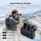 K&F CONCEPT 3-Pack NP-FW50 Battery and Upgraded 3-Slot 20W LED ZV-E10 Battery Charger Compatible with Sony Alpha A6400 A6000 A6300 A6500 A5000 A5100 A7 A7II A7R A7RII A7S A7SII RX10 II III IV Cameras