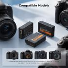 K&F CONCEPT 3-Pack LP-E17 Replacement Batteries and 20W Fast Charger Compatible with Canon EOS R50 R100 RP R10 R8, Powershot V1, T8i T7i T6i T6s SL2 SL3 M3 M5 M6 200D 750D 760D 800D 8000D Camera