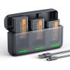 K&F CONCEPT 3-Pack EN-EL14 Batteries and 20W Fast Charger Compatible with D3500, D3400, D3300, D3200, D3100, D5600, D5500, D5300, D5200, D5100, Coolpix P7000, P7100, P7700, P7800 etc.