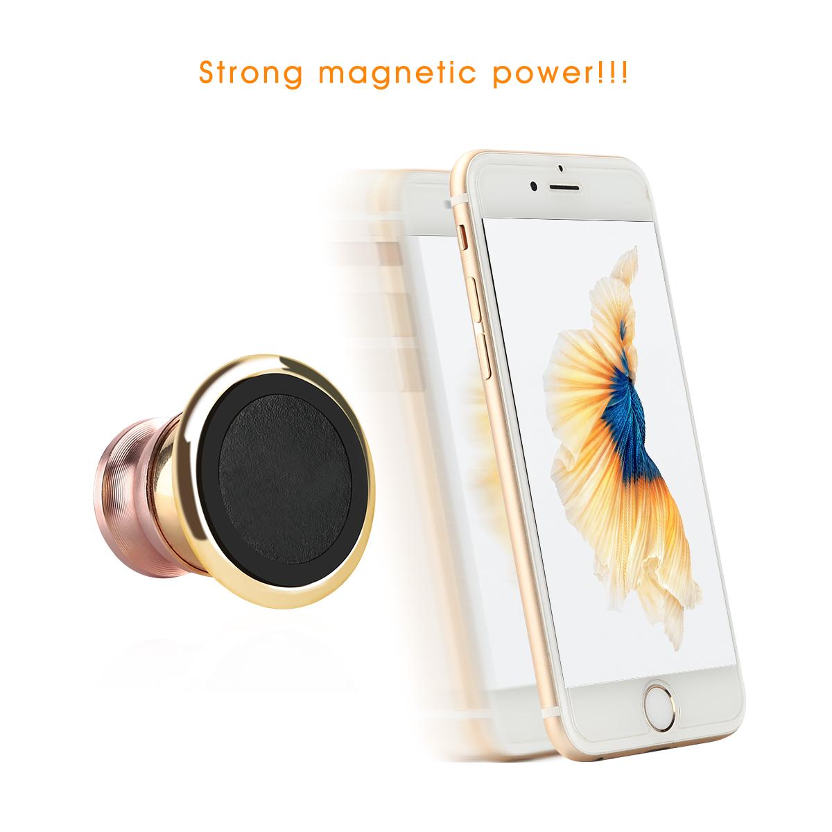 Magnetic Car Mount, Universal Magnetic Mini Cell Phone Holder for iPhone 6/6S, Android Smartphones, Mini Tablets