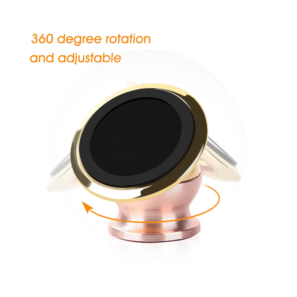 Magnetic Car Mount, Universal Magnetic Mini Cell Phone Holder for iPhone 6/6S, Android Smartphones, Mini Tablets