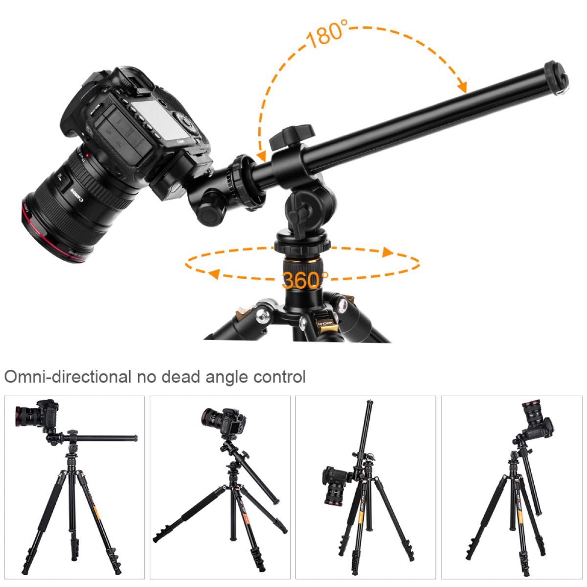 Rotatable MultiAngle Center Column for Camera Tripod Magnesium Alloy