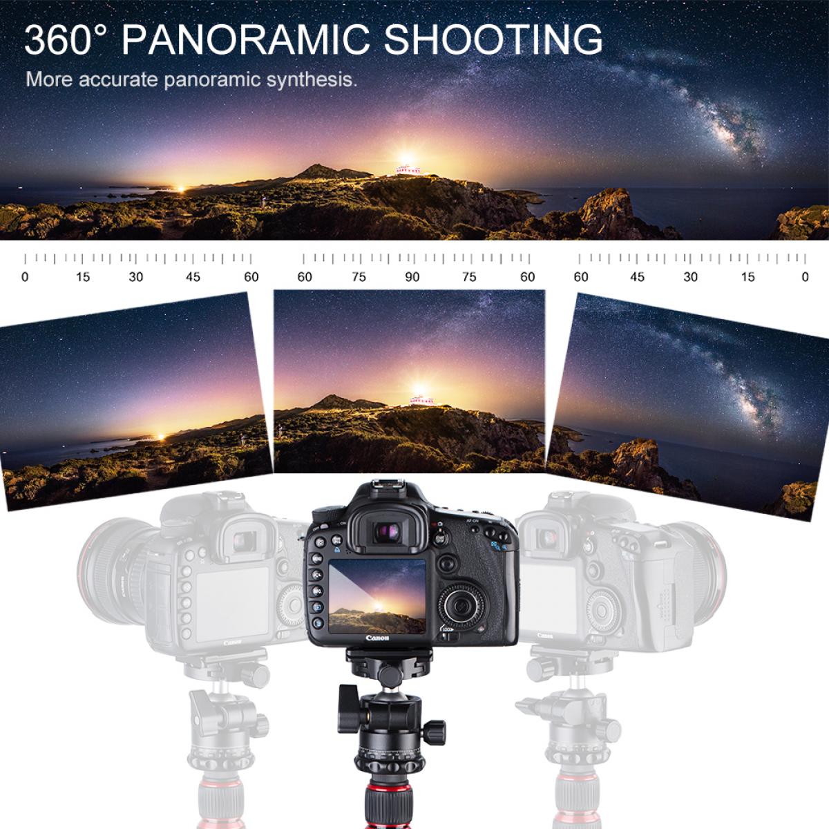 Professional Metal Tripod Ball Head 360 Degree Rotating Panoramic with 1/4 inch Quick Release Plate Bubble Level for Tripod Monopod Slider Camera Camcorder up to 22 pounds/10 kilograms