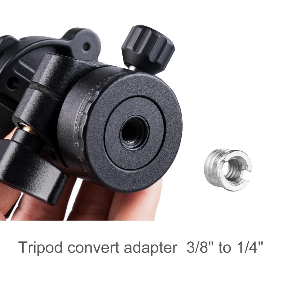 Professional Metal Tripod Ball Head 360 Degree Rotating Panoramic with 1/4 inch Quick Release Plate Bubble Level for Tripod Monopod Slider Camera Camcorder up to 22 pounds/10 kilograms