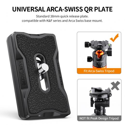 Arca-Swiss Compatible HITHUT PU-100 100mm Universal Quick Release QR Plate with D-Ring Screw for Tripod Monopod Ball Head DSLR Camera 
