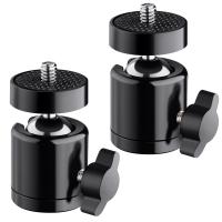 カメラ三脚ミニ ボール ヘッド デジタル一眼レフ カメラ/フラッシュ ライト/LCD モニター/ビデオ ライト用プロ ボールヘッド (2 パック)