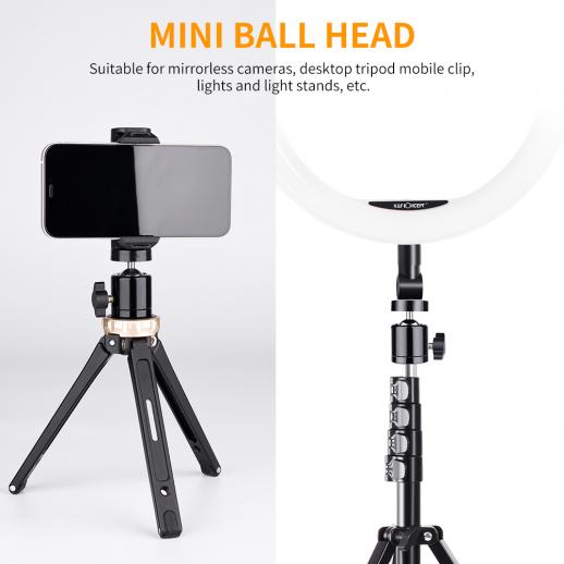 2XTripod Mini Ball Head for DSLR Camera Camcorder Video Light Bracket Swivel