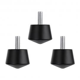 K&F 개념 범용 회전 방지 고무 삼각대 발 자석 1/4인치 나사 삼각대 다리 다리 교체(3개)와 호환 가능