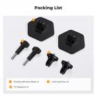 K&F Concept 2-pack Flexible Adhesive Helmet Mount use Genuine 3M for GoPro Hero13/12/11/10/9/8 Max DJI Action 5 Pro 4 3 Insta360 X5 X4 X3 Ace Pro 2 Sports Camera Accessories Flat Curved Surfaces