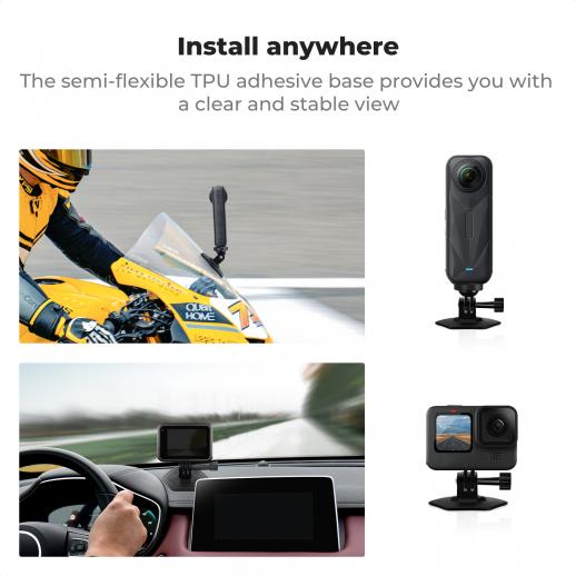 GoProセット K&F Concept 3-pack Flexible Adhesive Helmet Mount use