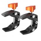 2 Pack Camera Mount Clamp, Super Crab Clamp with 1/4" Thread Holes for Round Pipe Flat Surface, Monitors, LED Lights, and Other Photographic Accessories K&F CONCEPT