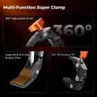 2 Pack Camera Mount Clamp, Super Crab Clamp with 1/4" Thread Holes for Round Pipe Flat Surface, Monitors, LED Lights, and Other Photographic Accessories K&F CONCEPT
