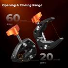 2 Pack Camera Mount Clamp, Super Crab Clamp with 1/4" Thread Holes for Round Pipe Flat Surface, Monitors, LED Lights, and Other Photographic Accessories K&F CONCEPT