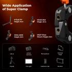 2 Pack Camera Mount Clamp, Super Crab Clamp with 1/4" Thread Holes for Round Pipe Flat Surface, Monitors, LED Lights, and Other Photographic Accessories K&F CONCEPT