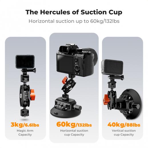 thumbnail image 2 of Caddie Buddy Clamping Camera Mount – Universal For SLR, GoPro, Canon – Mounts Anywhere 2 of 5