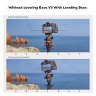 Camera Leveler Tripod Leveling Base Tri-Wheel Head for Macro Photography Aluminum Bubble Level 3 Axis Level with +/-5 Degree Precision Adjustment for DSLR Camera Rotator Panoramic Head 1/4'' To 3/8'' Adapter Braces