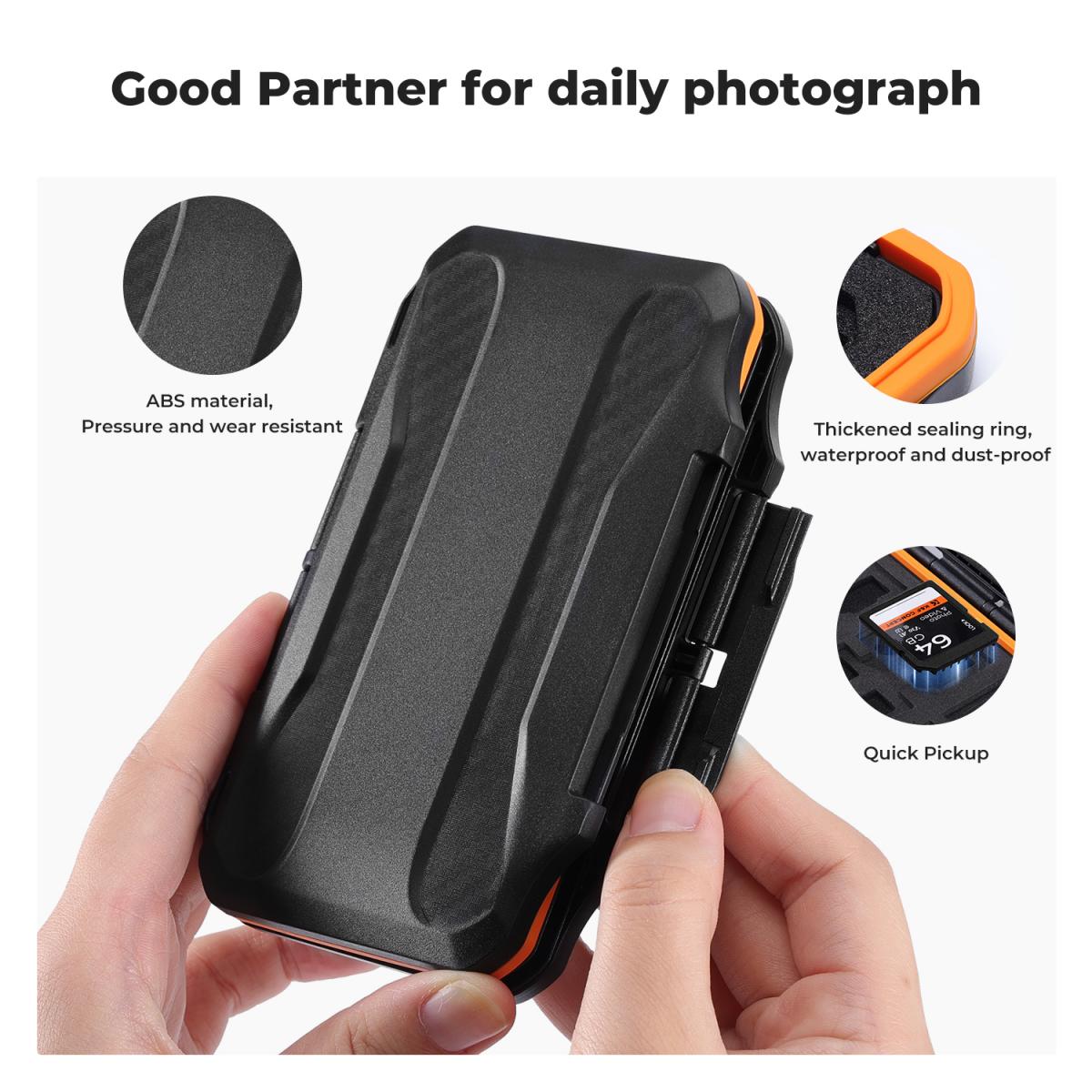 K&F Concept 36 Slots SD Micro SD Memory Card Case, WaterResistant SD