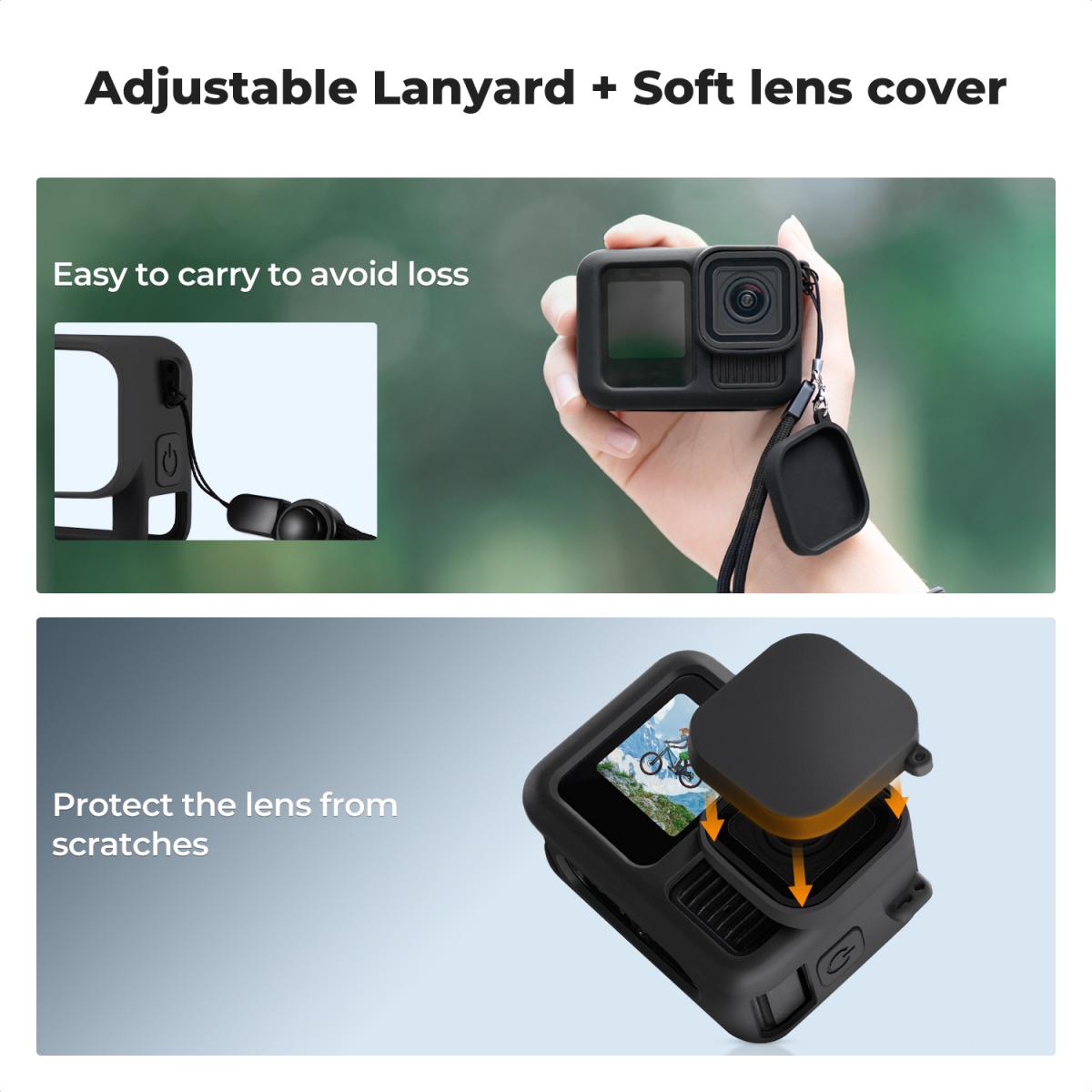 GOPRO 13 Silicone Protective Case Set Screen Protector Lens Film Screen ...