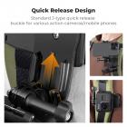 K&F Concept 360° Rotation Backpack Strap Quick Clip Mount for Hero 13/12/11/10/9/8/7/6/5/4 Black, DJI Osmo Action 5 Pro/4/3 and Other Action Camera