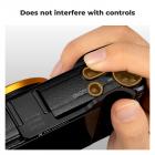 Aluminum Hot Shoe Thumb Grip for Ricoh GR II, GR III, GR IIIx, GR IIIx HDF with 2 Pack Ultra Clear Tempered Screen Protector