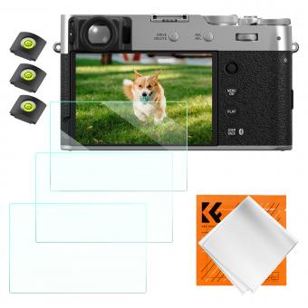 Screen Protector*3 + Hot Shoe Level*3 + Vacuum Cleaning Cloth*1 for Fujifilm X100VI, X100V, X-T4 Cameras