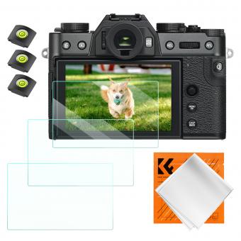 Screen Protector*3 + Hot Shoe Level*3 + Vacuum Cleaning Cloth*1 for Fujifilm X-T30, X-T30 II Cameras