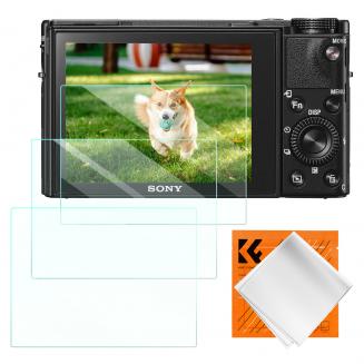 K&F Concept Set Accessori Compatibile con Fotocamera Sony RX100M7 con 3 Pellicole Protettive per Schermo + 1 Panno di Pulizia, Senza bolle d'aria Antigraffio Ultra Resistente