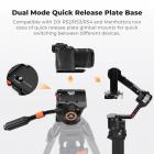 Fluid Head, Lightweight Fluid Video Head Silky-Smooth Stable Tripod Head Mount Max Load 17.6lbs/8kg, Tripod Head for 360°Pan and -75°to 90 Tilt. BV40 K&F CONCEPT