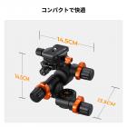 K&Fコンセプト ギア式三脚ヘッド、360°パノラマ3ウェイボールヘッド（クイックリリースプレート付き）、耐荷重6kg（マクロ撮影、星空撮影、商業写真撮影用）