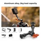 6" Magic Arm with Super Clamp, Magic Arm Clamp Kit with 1/4" & 3/8" Thread Screw, Articulating Friction Arm with Cold Shoe Clamp Mount for Monitor, LED Light, Webcam, Action Camera