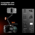 9.8" Magic Arm with Super Clamp and Phone Clip, Magic Arm Clamp Kit with 1/4" & 3/8" Thread Screw, Articulating Friction Arm with Cold Shoe Clamp Mount for Monitor, LED Light, Webcam, Action Camera