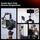 9.8" Magic Arm with Super Clamp and Cold Boot Joint, Magic Arm Clamp Kit with 1/4" & 3/8" Thread Screw, Articulating Friction Arm with Cold Shoe Clamp Mount for Monitor, LED Light, Webcam, Action Camera