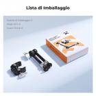Kit di supporto a braccio magico da 9,8" con doppie teste a sfera a 360° per monitor, flash, luce LED, microfono, gabbia per fotocamera, action camera, argento K&F CONCEPT