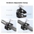 9.8" Magic Arm Clamp Kit with Dual 360° Ball Heads Camera Arm Mount for Monitor, Flash, LED Light, Microphone, Camera Cage, Action Camera, Sliver K&F CONCEPT