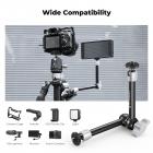 9.8" Magic Arm Clamp Kit with Dual 360° Ball Heads Camera Arm Mount for Monitor, Flash, LED Light, Microphone, Camera Cage, Action Camera, Sliver K&F CONCEPT